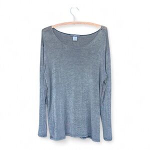 Gap Black and White ribbed Long Sleeve Women's Top